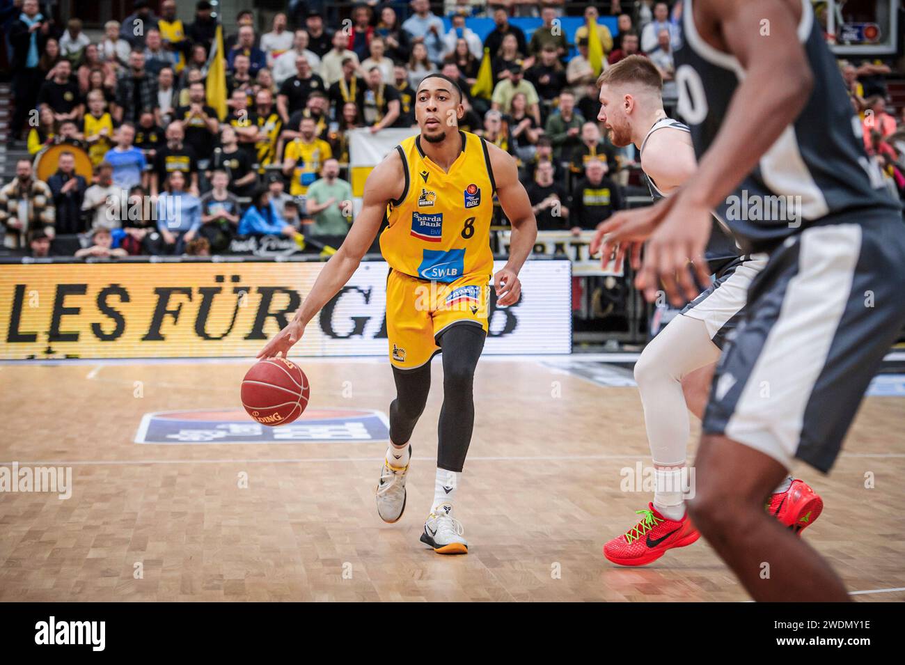 Ludwigsburg, Deutschland. 21st Jan, 2024. Jaren Lewis (MHP Riesen