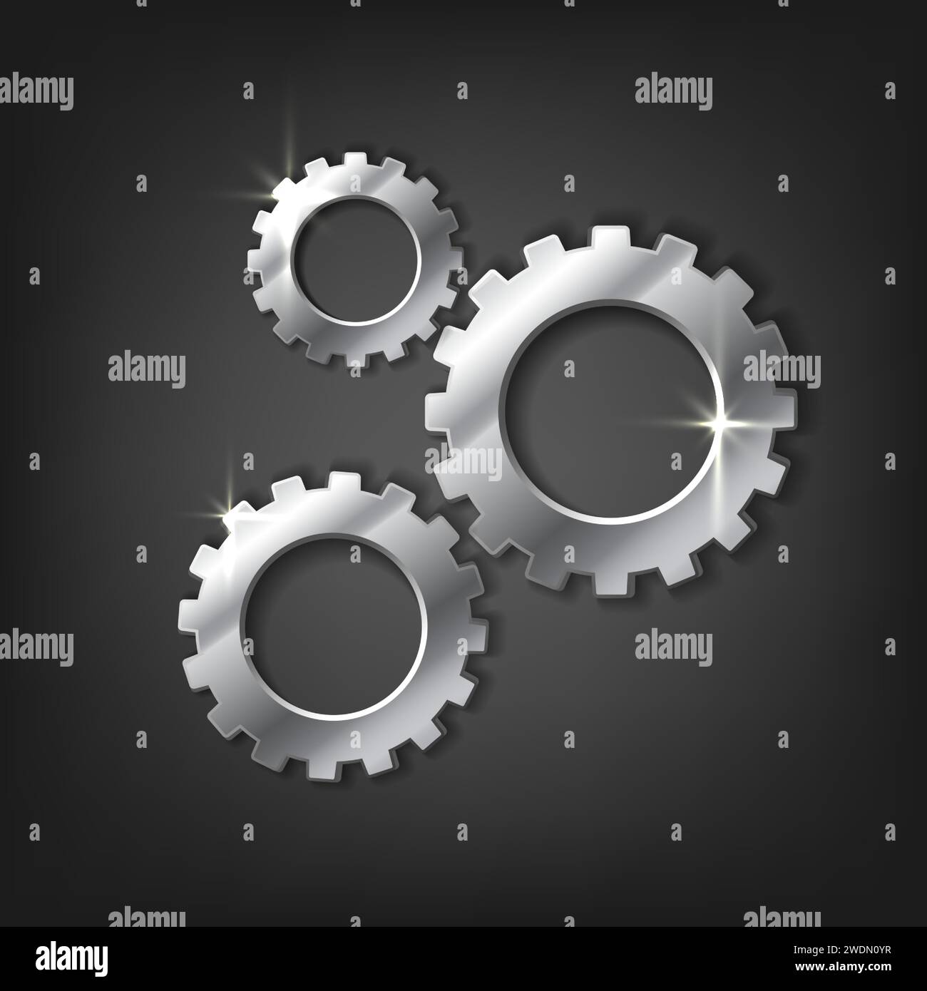 Interlocking gears vector vectors hi-res stock photography and images ...