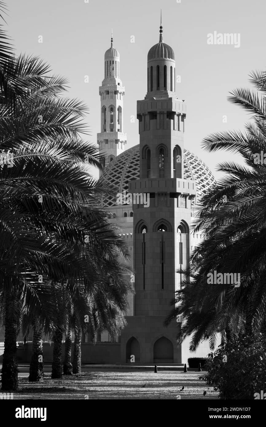 Muscat, Oman - January 05,2024 : View on Sultan Qaboos grand mosque ...