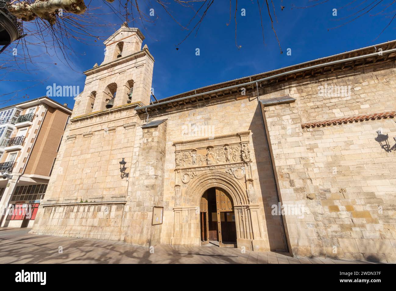 Church of San Martín de Tours in Briviesca town, Burgos province, Spain Stock Photo