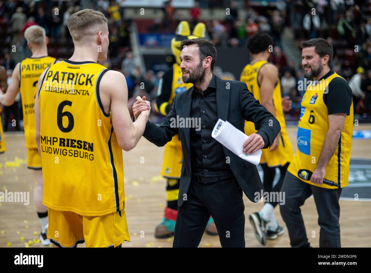Ludwigsburg, Deutschland. 21st Jan, 2024. Johannes Patrick (MHP Riesen ...