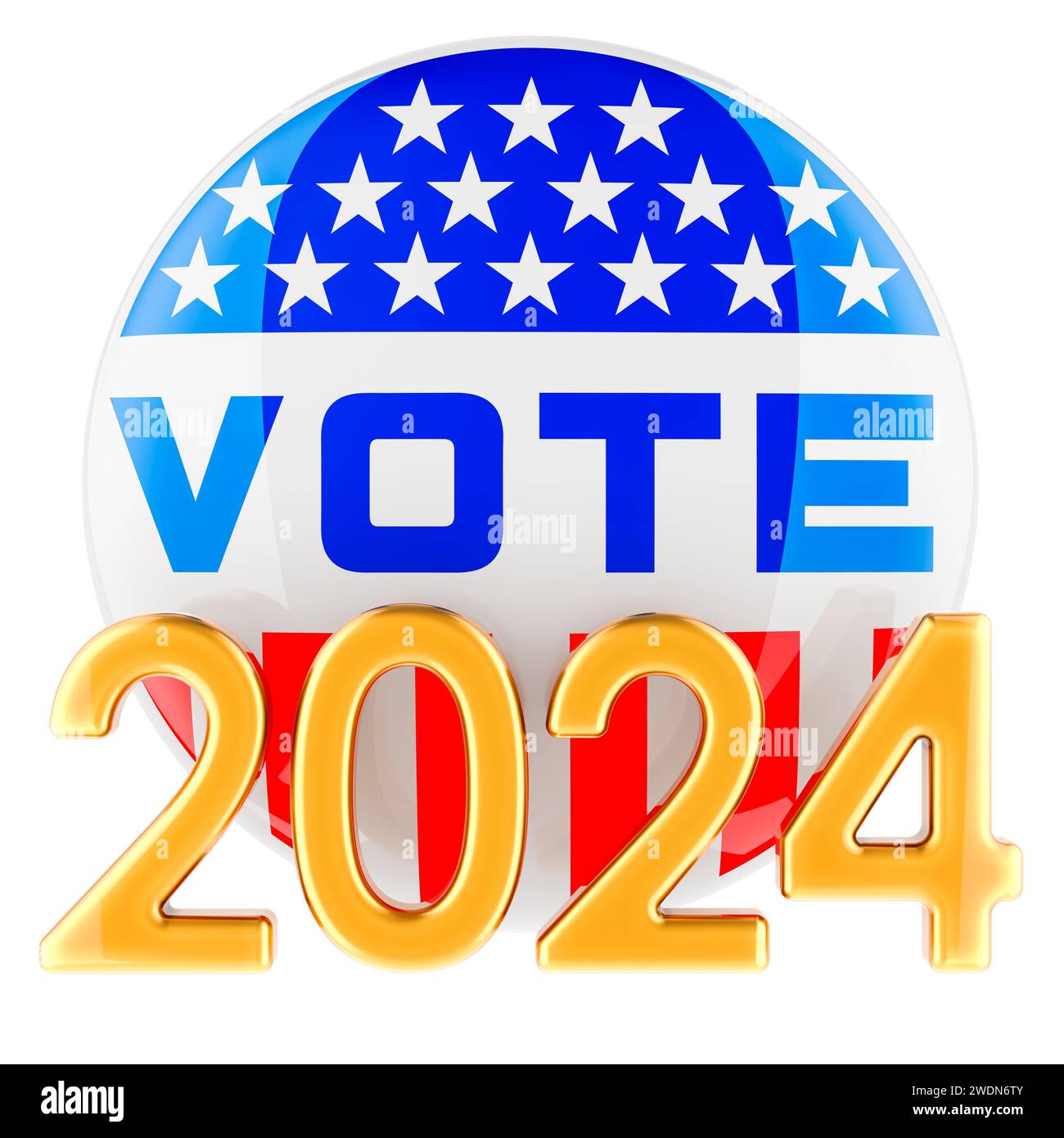 2024 United States presidential election, concept. 3D rendering