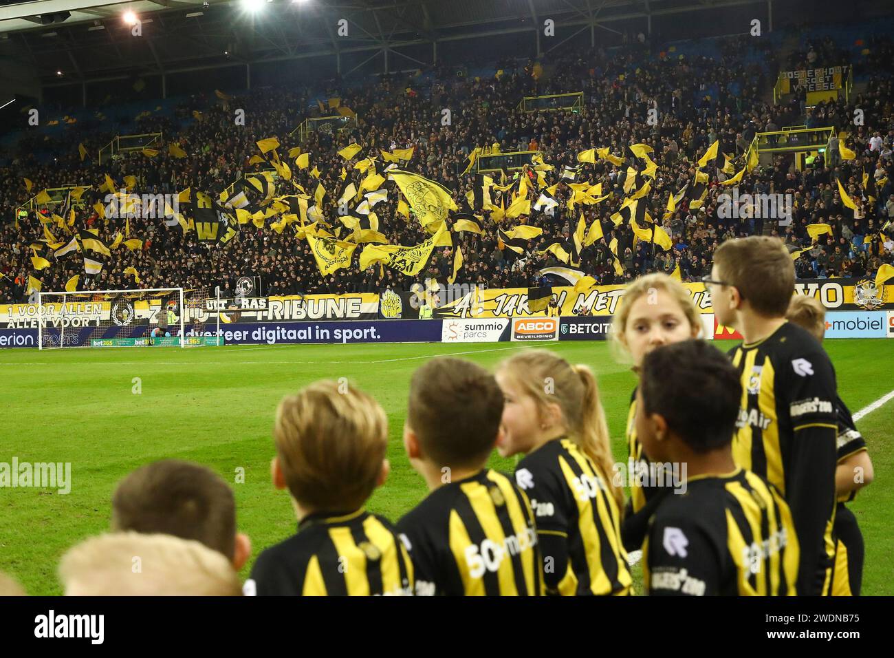 Arnhem The Netherlands 21st Jan 2024 ARNHEM THE NETHERLANDS   Arnhem The Netherlands 21st Jan 2024 Arnhem The Netherlands January 21 Vitesse Fans During The Dutch Eredivisie Match Between Vitesse And Feyenoord At Gelredome On January 21 2024 In Arnhem The Netherlands Photo By Ben Galorange Pictures Credit Orange Pics Bvalamy Live News 2WDNB75 