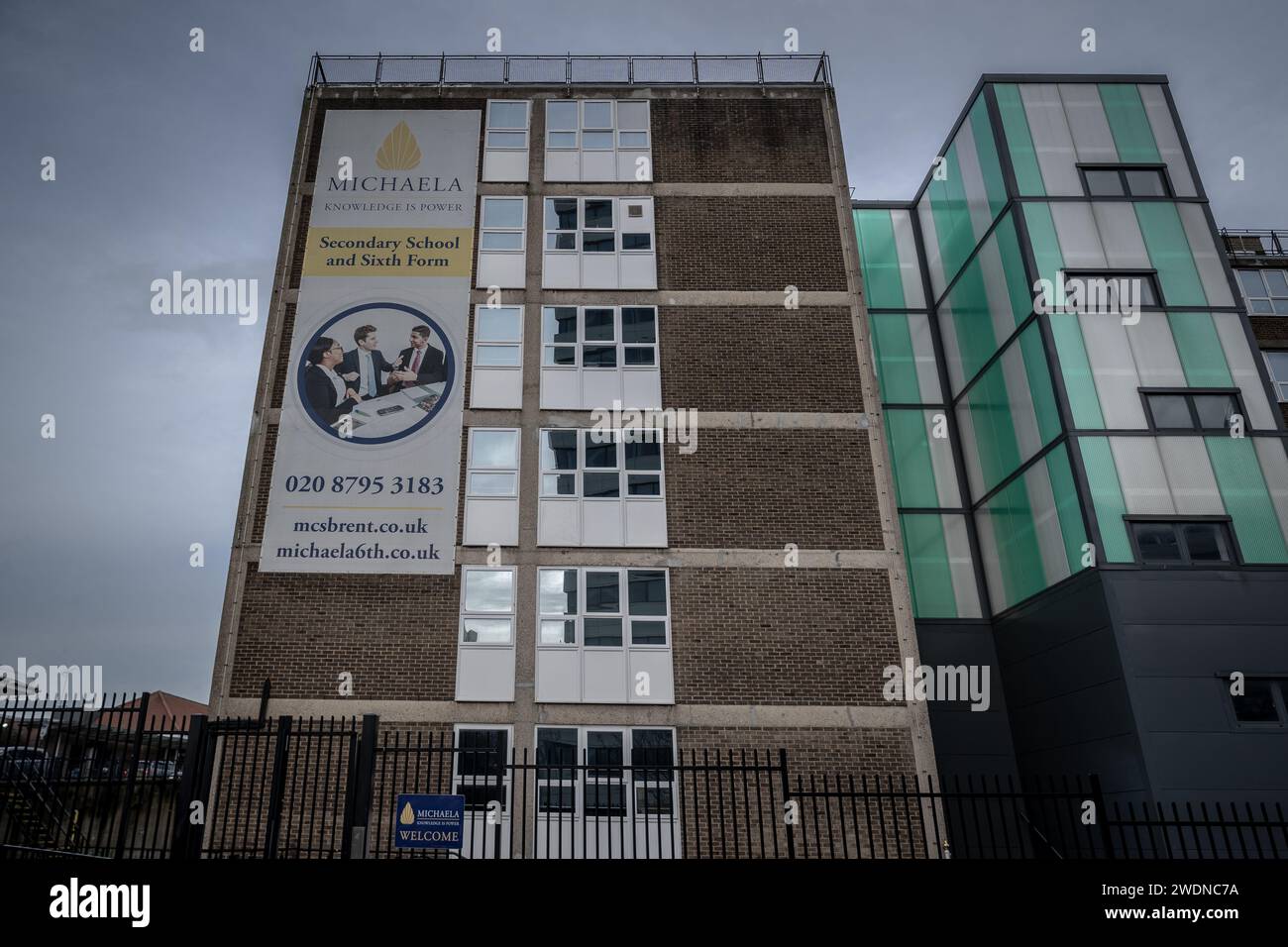 London, UK. 21st January 2024. Michaela Community School is an 11–18 mixed, free secondary school and sixth form in Wembley, Greater London, England. It was established in September 2014 with Katharine Birbalsingh as headmistress and Suella Braverman as the first chair of governors. It has been described as the 'strictest school in Britain' and achieved among the best GCSE results in the nation among its first cohort of students. In both 2022 and 2023 the value-added score at GCSE was the highest for any school in England. Credit: Guy Corbishley/Alamy Live News Stock Photo