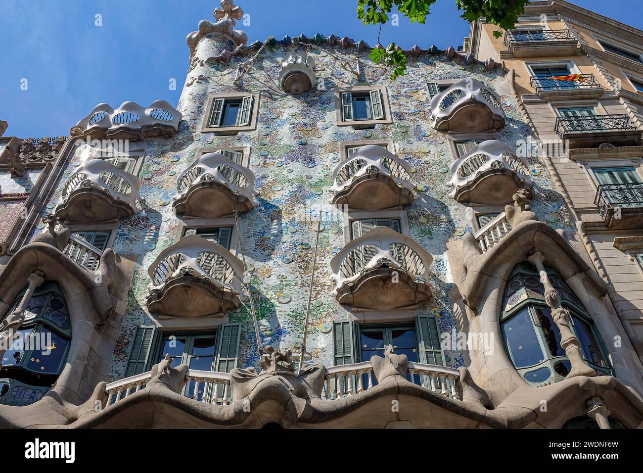 Casa Batlló a famous building in Barcelona designed by Antoni Gaudi and ...