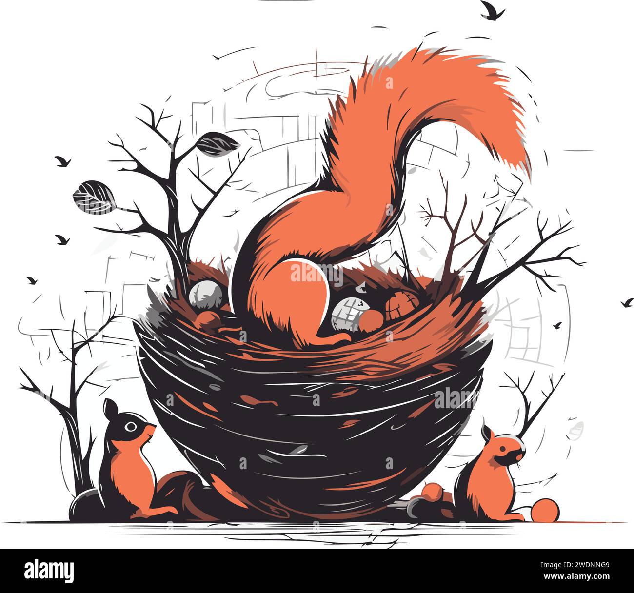 Squirrel Nest Clipart