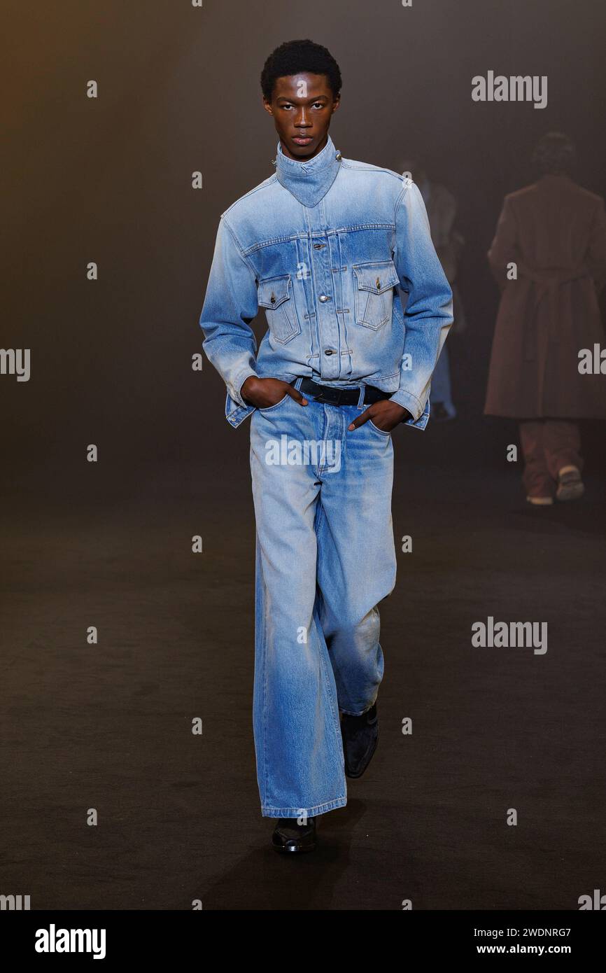 Paris, France. 21st Jan, 2024. RHUDE Fall/Winter 20242025 Runway