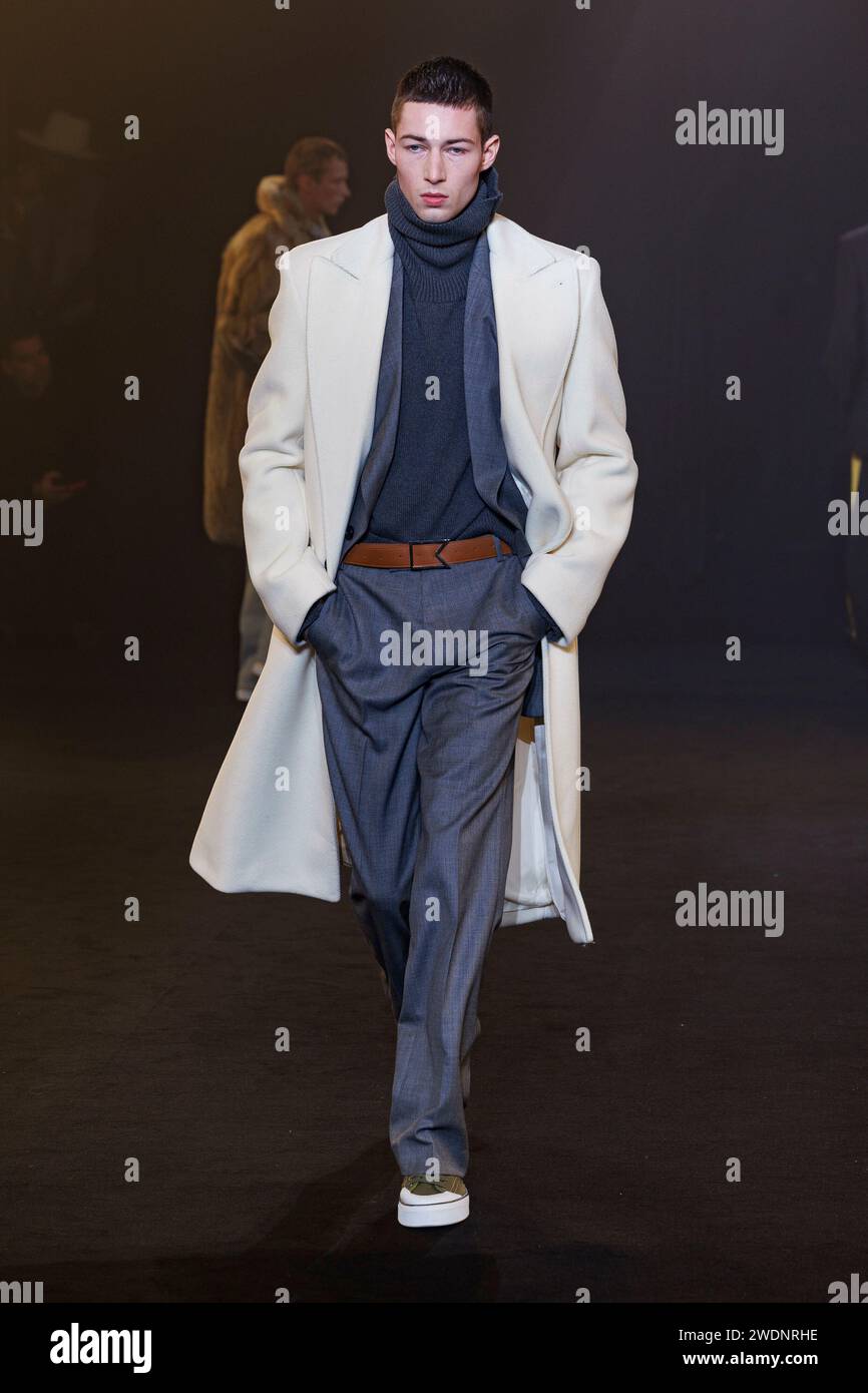 Paris, France. 21st Jan, 2024. RHUDE Fall/Winter 20242025 Runway