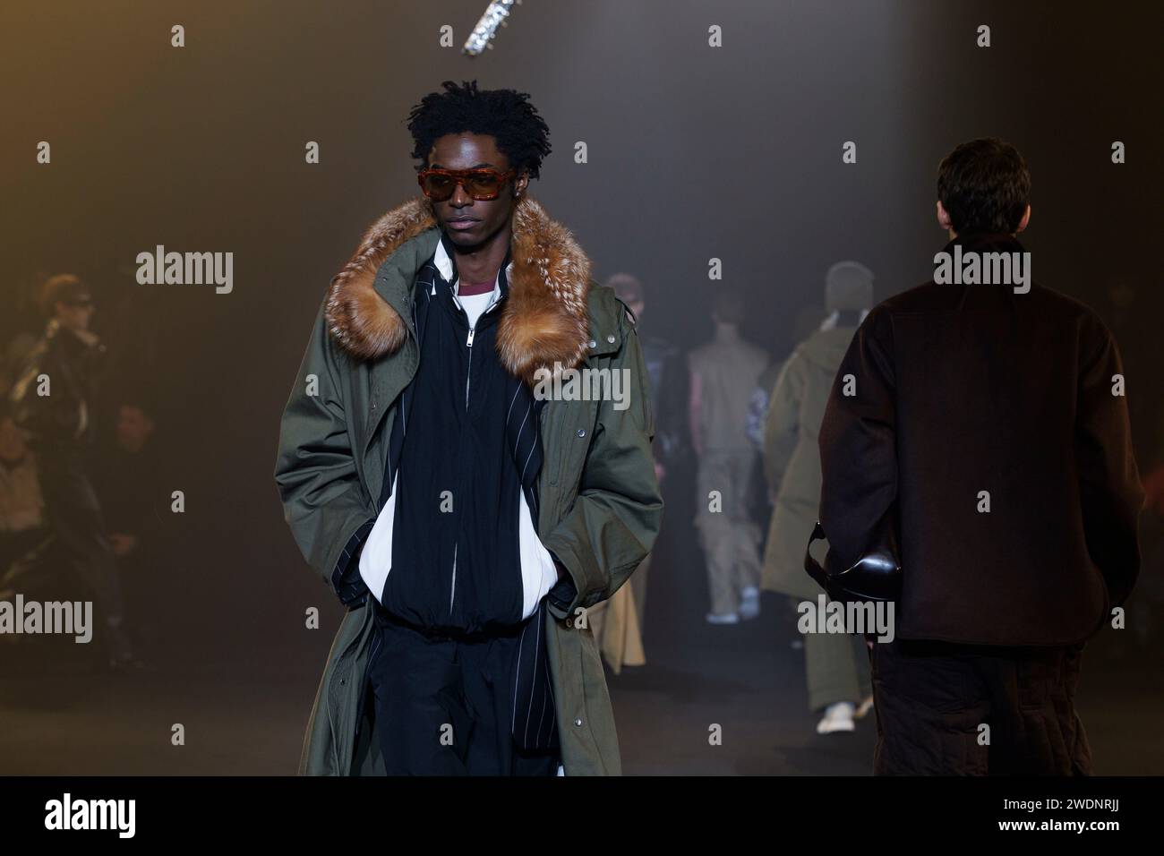 Paris France 21st Jan 2024 RHUDE Fall Winter 2024 2025 Runway   Paris France 21st Jan 2024 Rhude Fallwinter 2024 2025 Runway During Paris Fashion Week Menswear On January 2024 Paris France 21012024 Credit Dpaalamy Live News 2WDNRJJ 