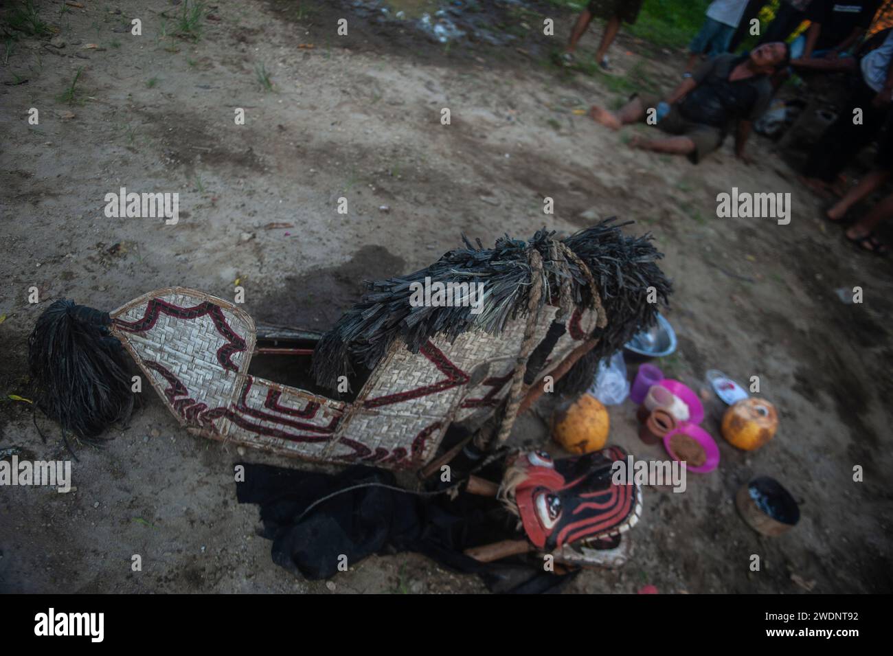 Medan, Indonesia. 21st Jan, 2024. Several Indigenous Javanese men are ...