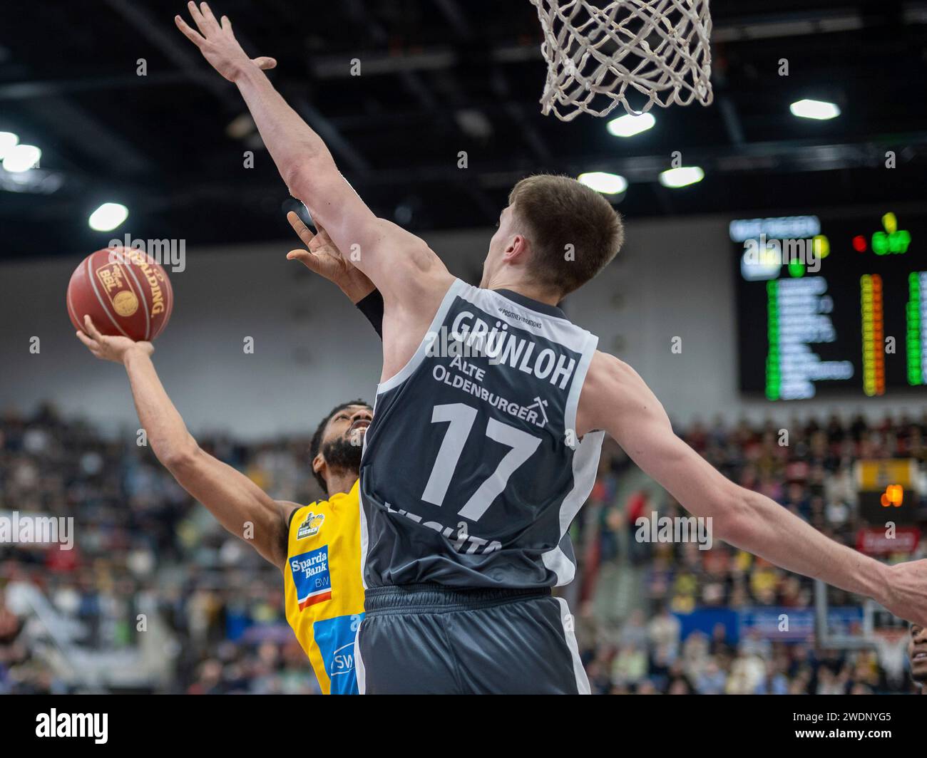 Ludwigsburg, Deutschland. 21st Jan, 2024. Jayvon Graves (MHP Riesen