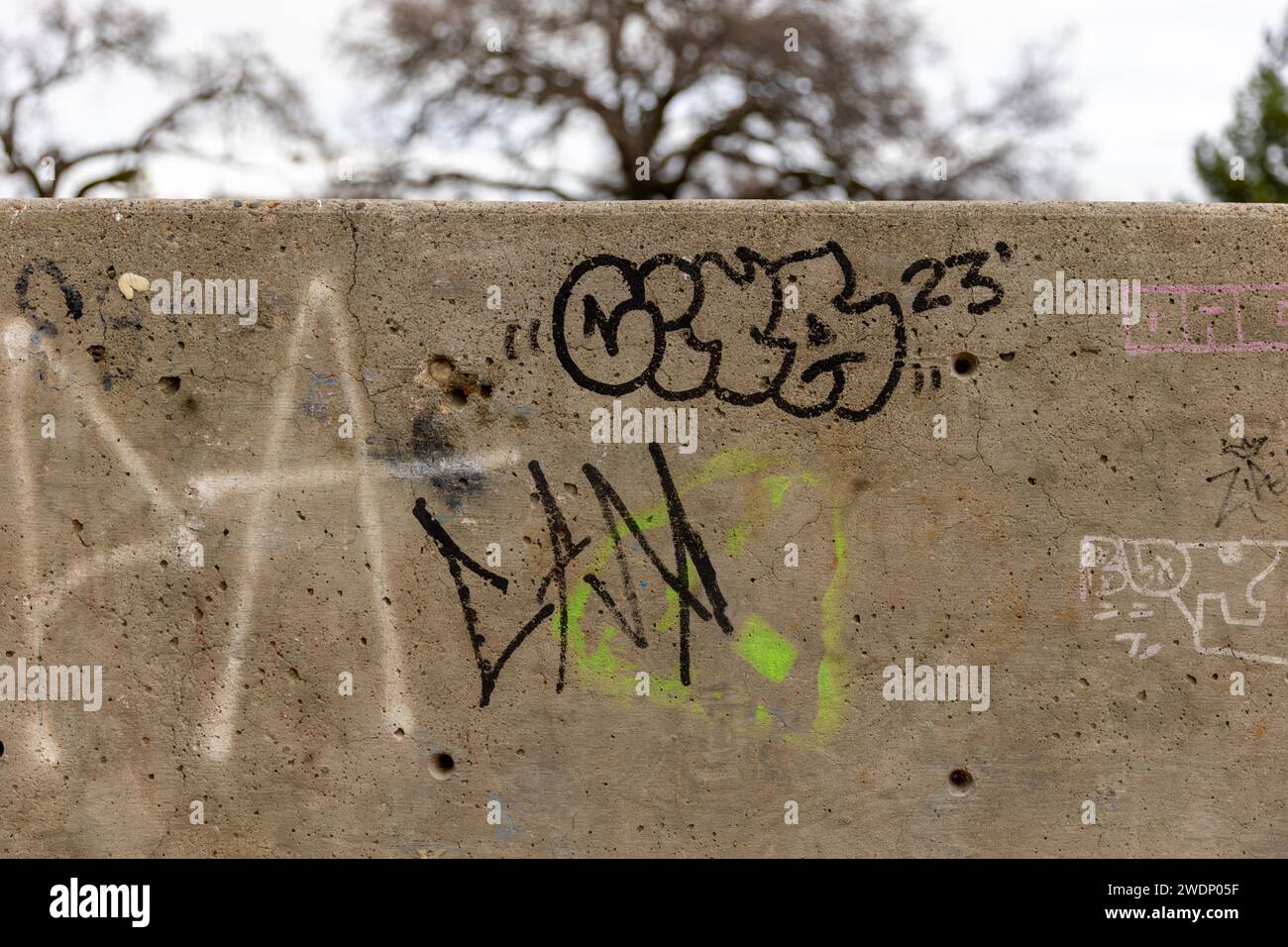Cameron Park Skate Park Graffiti Stock Photo Alamy