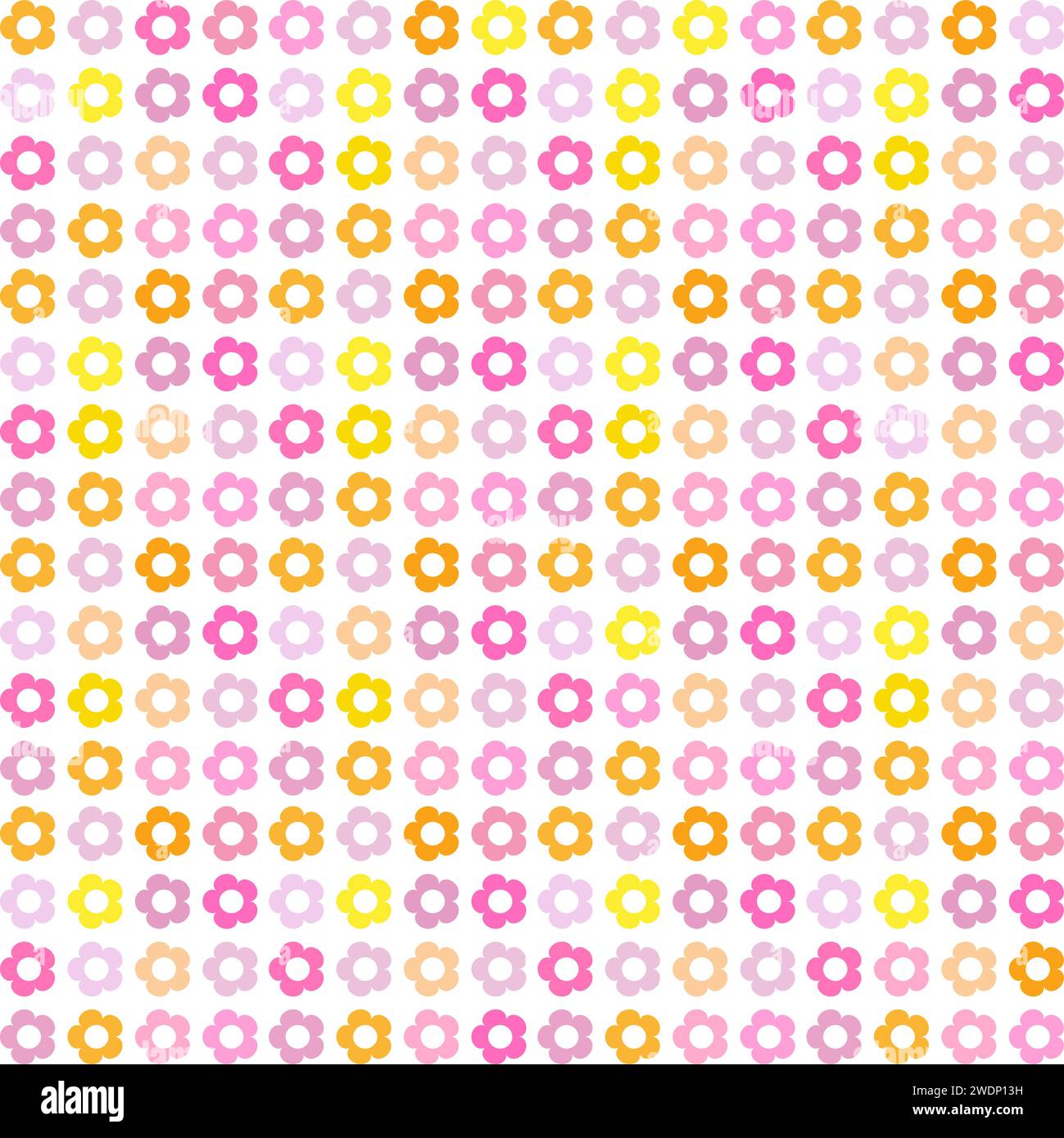 Pink, yellow, orange, violet  Floral seamless pattern - Design element Stock Vector