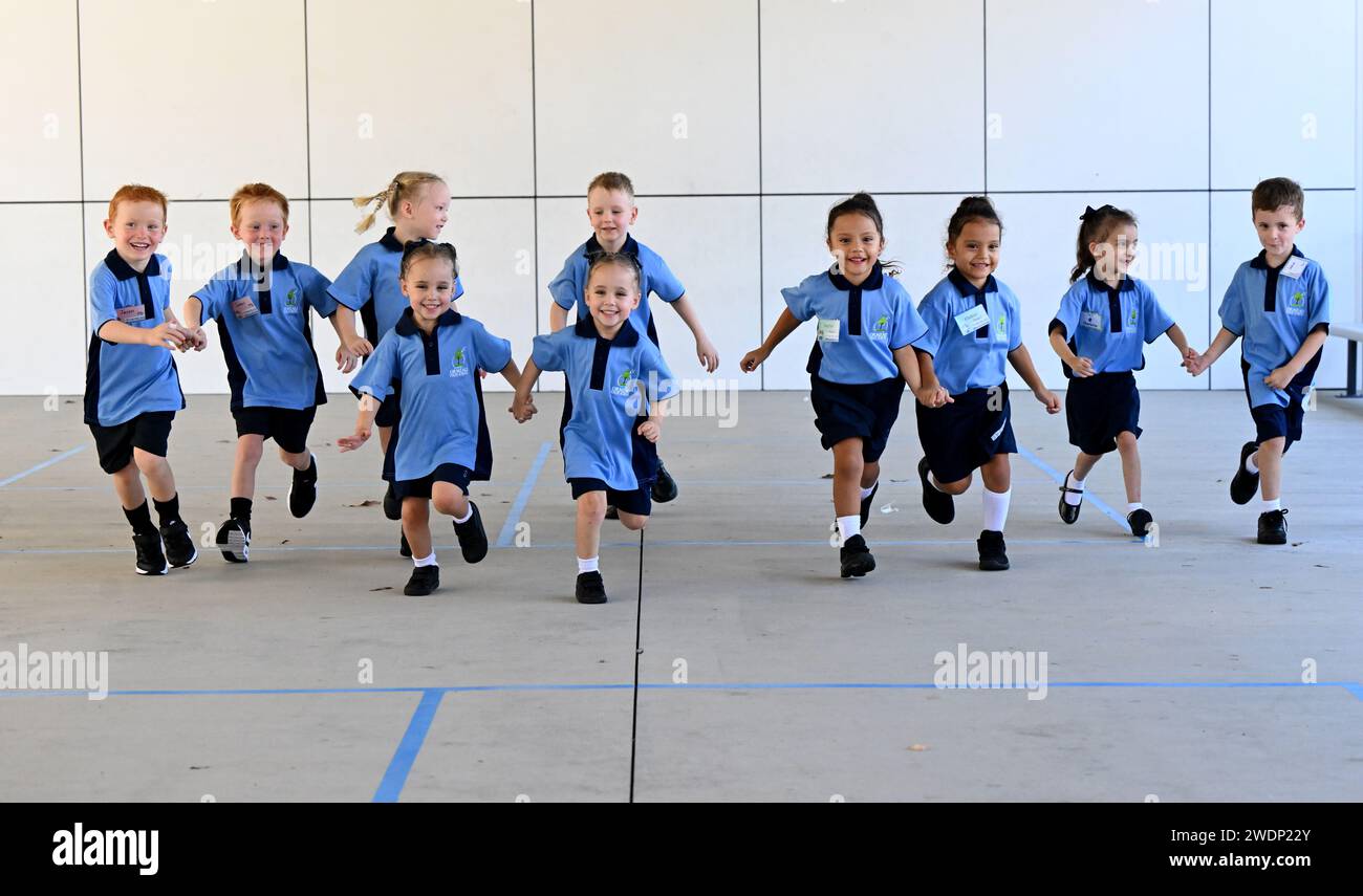 Brisbane, Australia. 22nd Jan, 2024. Ormeau State School's five sets of ...