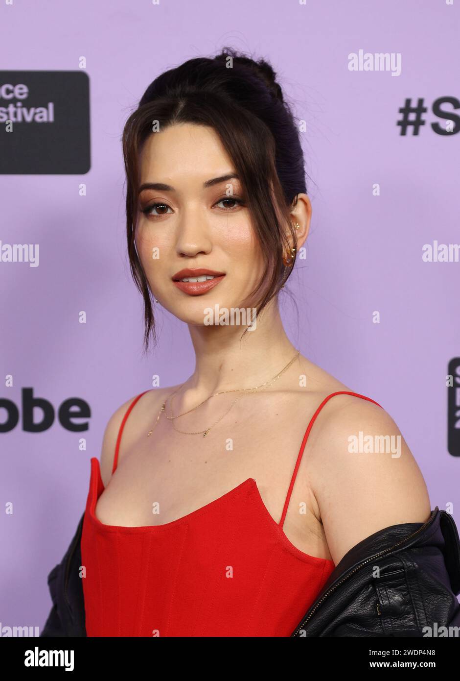 Park City, USA. 19th Jan, 2024. Reina Hardesty arriving to the “It's