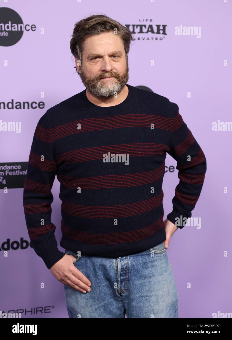 Park City, USA. 20th Jan, 2024. Zach Galifianakis arriving to the ...