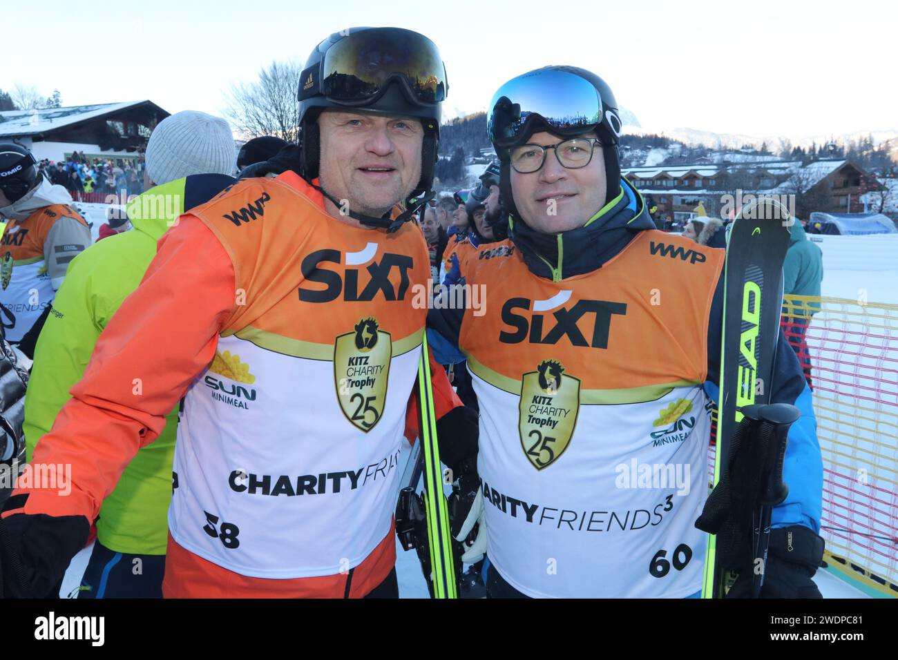 KITZBUEHEL, AUSTRIA 20. January 2024: ADIDAS CEO Bjorn GULDEN (L) and ...
