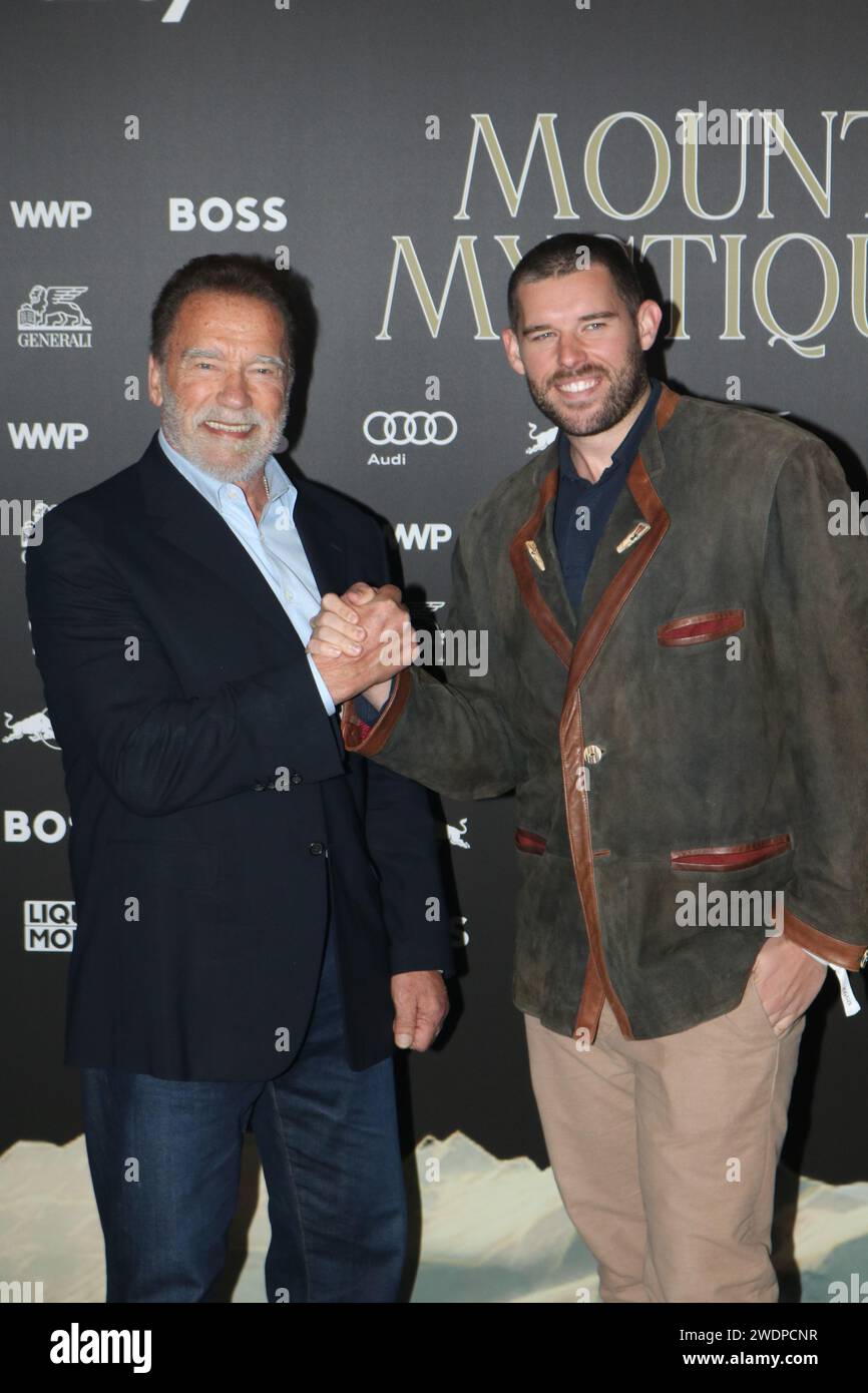 Kitz race night arnold schwarzenegger with his son christopher hi-res