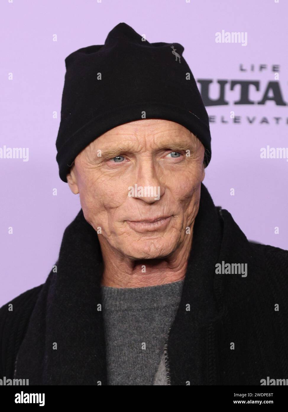Park City, USA. 20th Jan, 2024. Ed Harris arriving to the “Love Lies