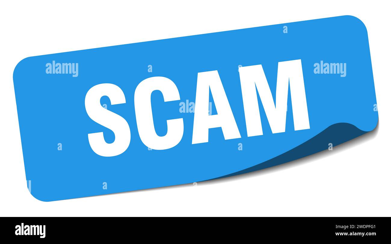 scam sticker. scam rectangular label isolated on white background Stock Vector