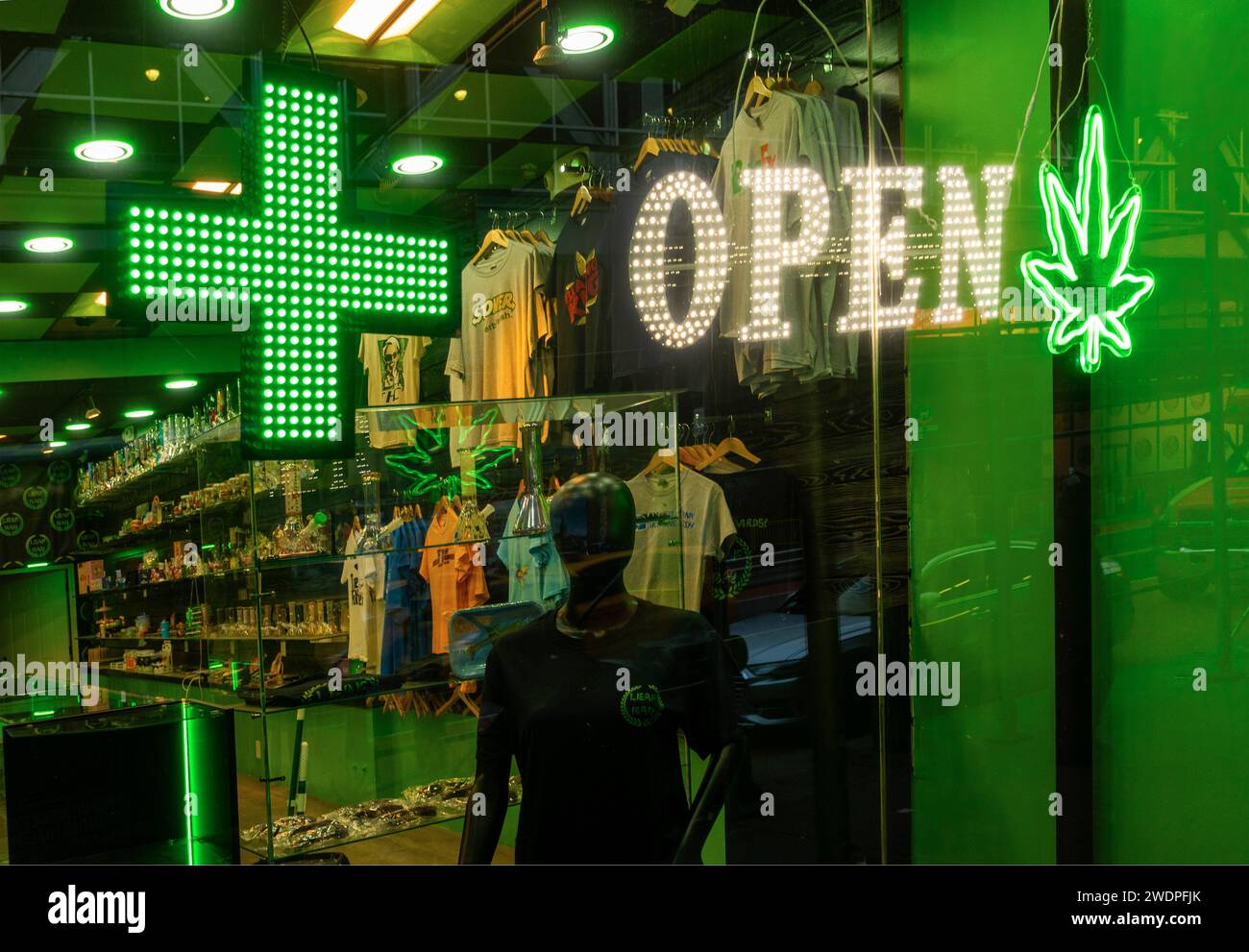 cannabis store in midtown Manhattan NYC Stock Photo