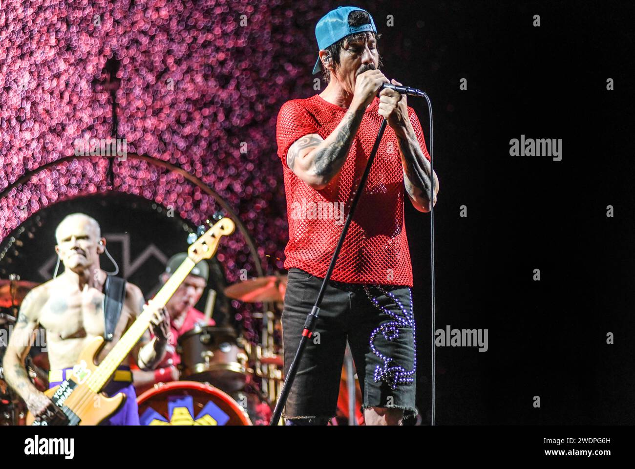 Red Hot Chili Peppers Anthony Kiedis Flea Chad Smith Live In Buenos Aires Argentina Stock 8992