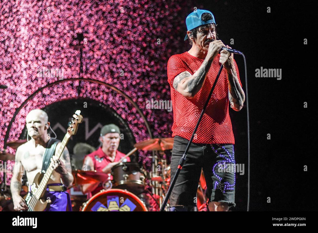 Red Hot Chili Peppers Anthony Kiedis Flea Chad Smith Live In Buenos Aires Argentina Stock 1044