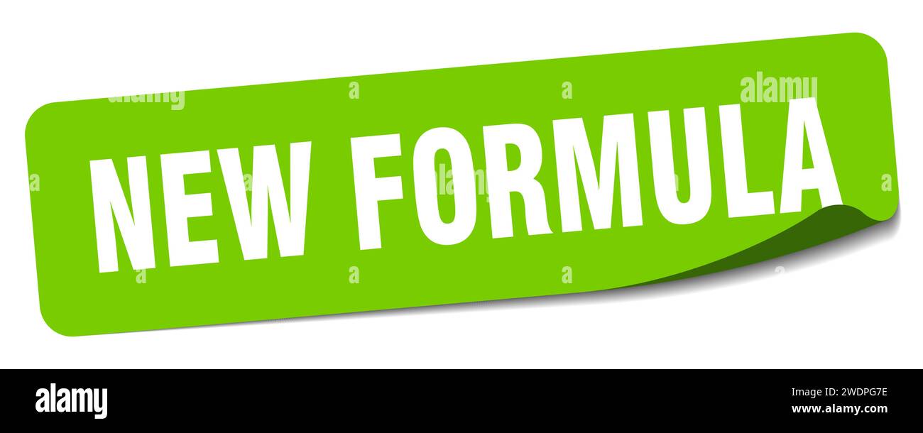 new formula sticker. new formula rectangular label isolated on white background Stock Vector