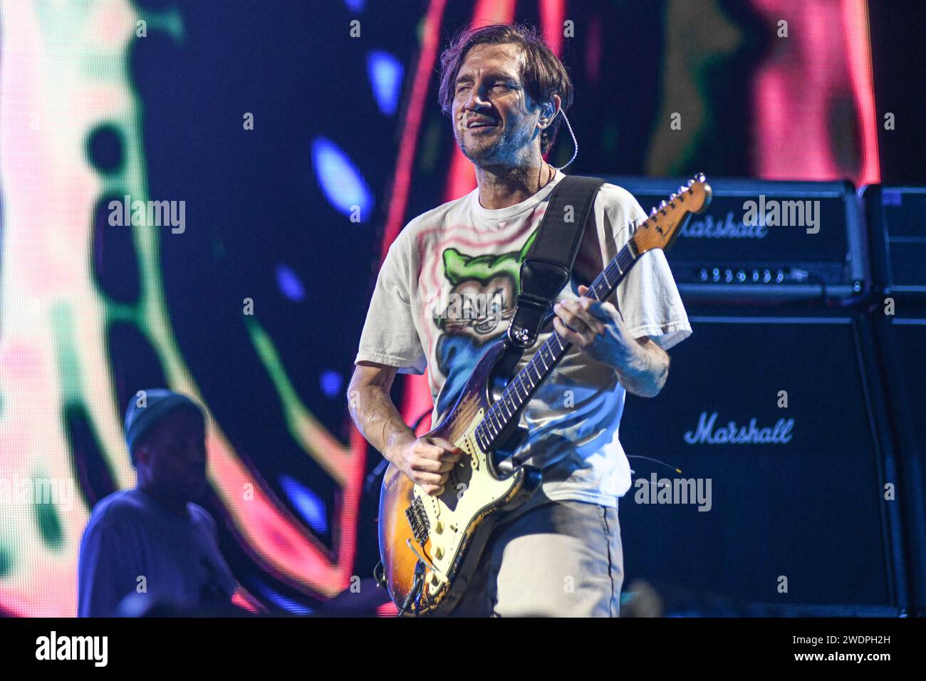 John Frusciante (guitar). Red Hot Chili Peppers. Live in Buenos Aires, Argentina Stock Photo