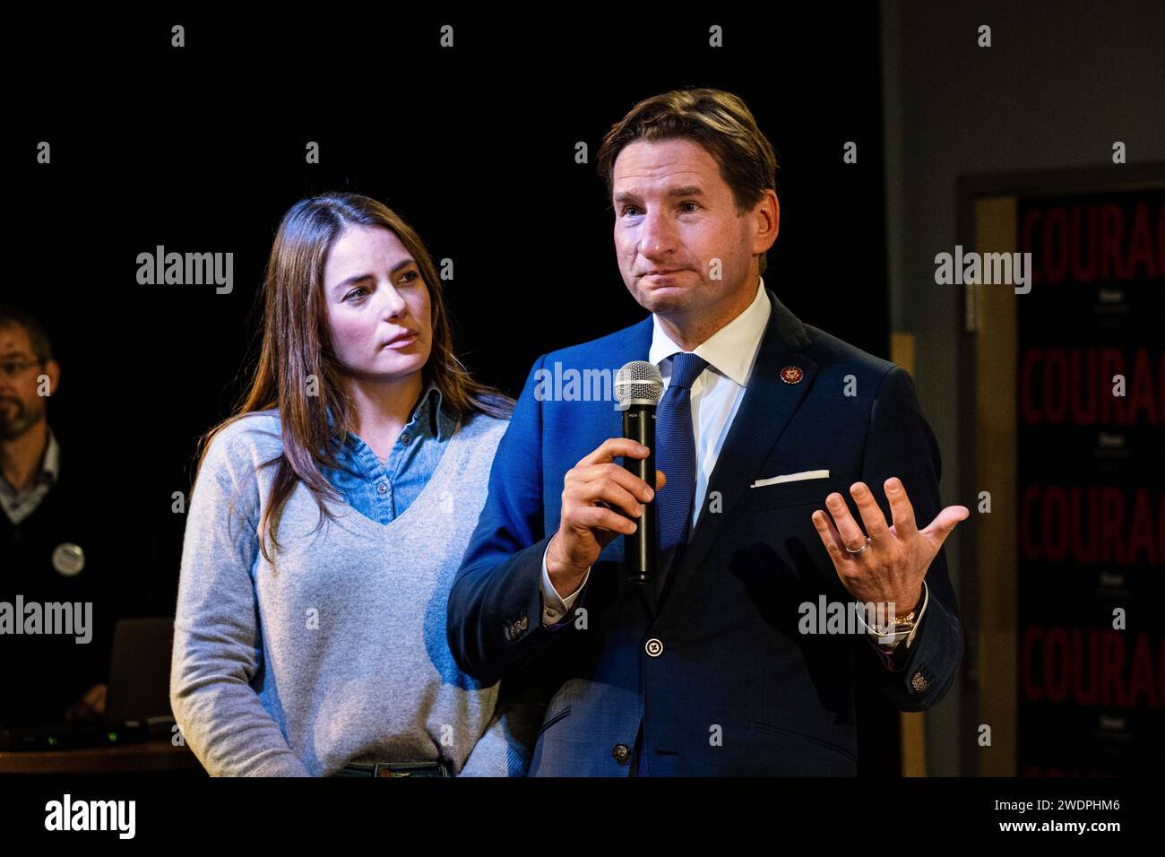 Dean Phillips and Annalise Glick on the campaign trail
