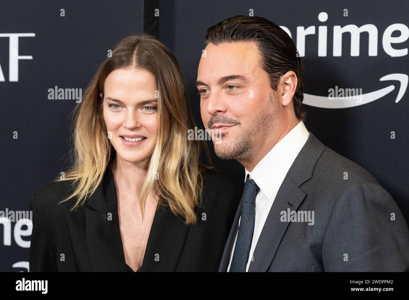 Shannan Click and Jack Huston attend Amazon Prime MGM Studios 'Expats' premiere at The Museum of Modern Art in New York on January 21, 2024 Stock Photo