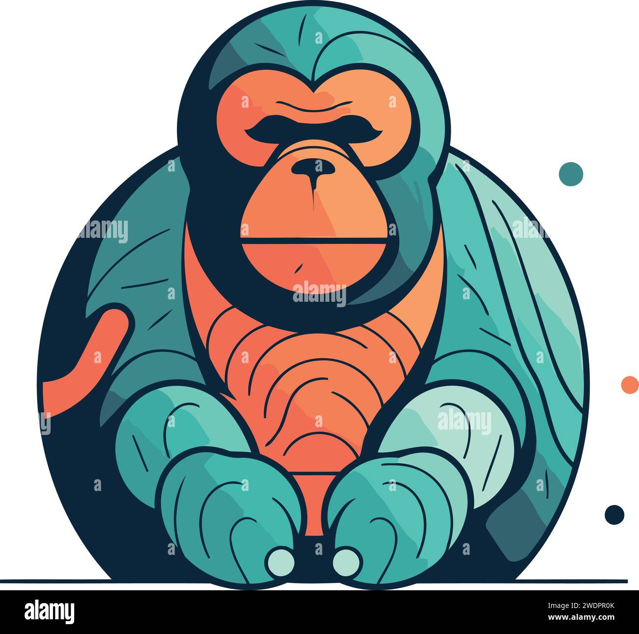 Gorilla vector illustration in flat style. Gorilla icon Stock Vector ...