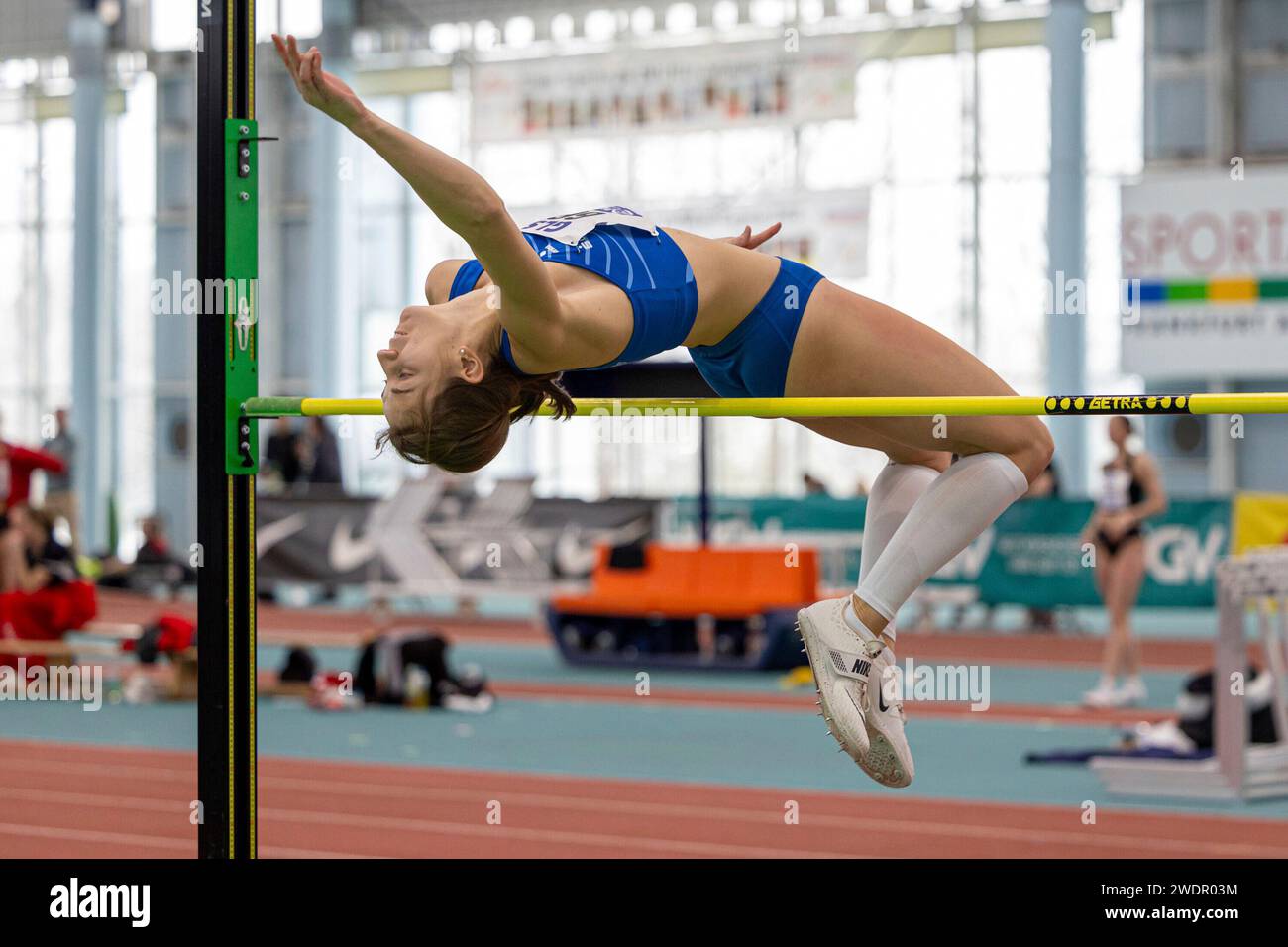 Frankfurt, Deutschland. 21st Jan, 2024. Anna Neubert (1. LAV Rostock); DM Mehrkampf Halle in der Leichtathletikhalle Kalbach in Frankfurt am 21.01.2024, (Hessen). Credit: dpa/Alamy Live News Stock Photo