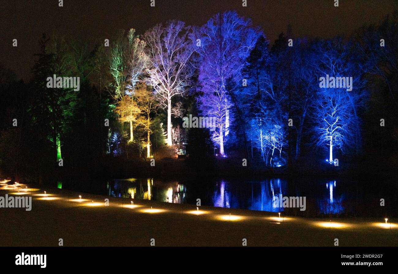 Christmas Lights and Festive Displays at Longwood Gardens, Botanical Garden in Pennsylvania