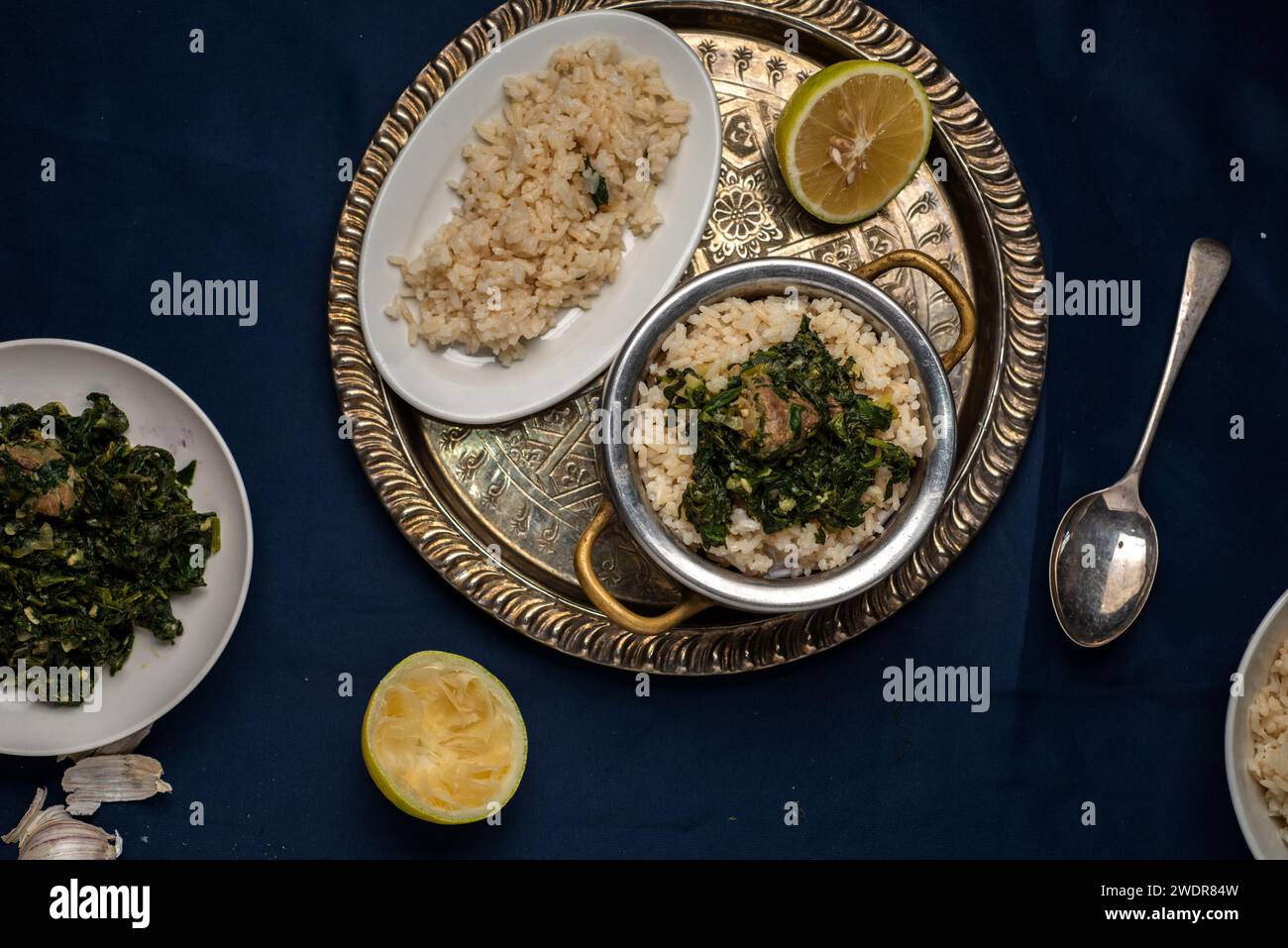 spinach arabic stew Stock Photo Alamy