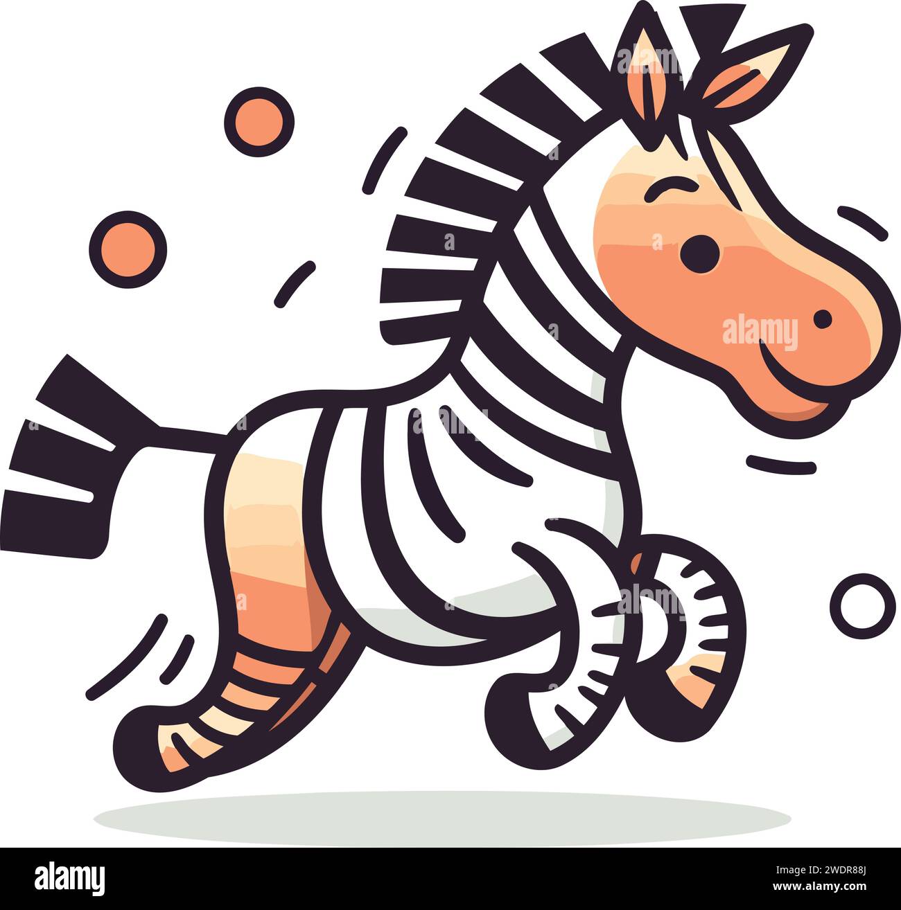 Running zebra vector hi-res stock photography and images - Alamy