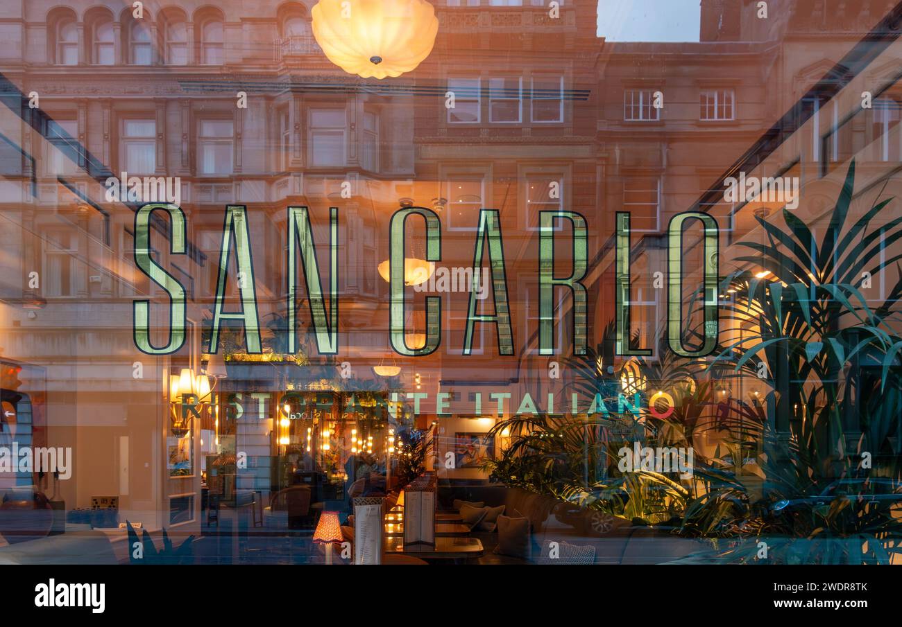 San Carlo on Castle Street in Liverpool, a posh Italian restaurant