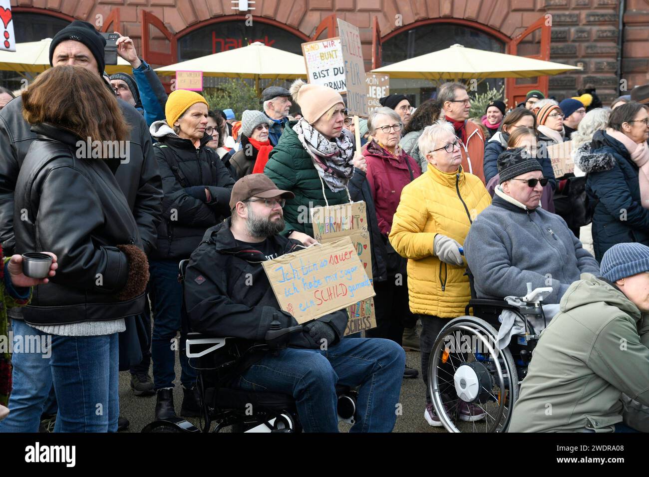Die Kundgebung und Demo gegen die AfD am Sonntag 21.01.2024 in ...