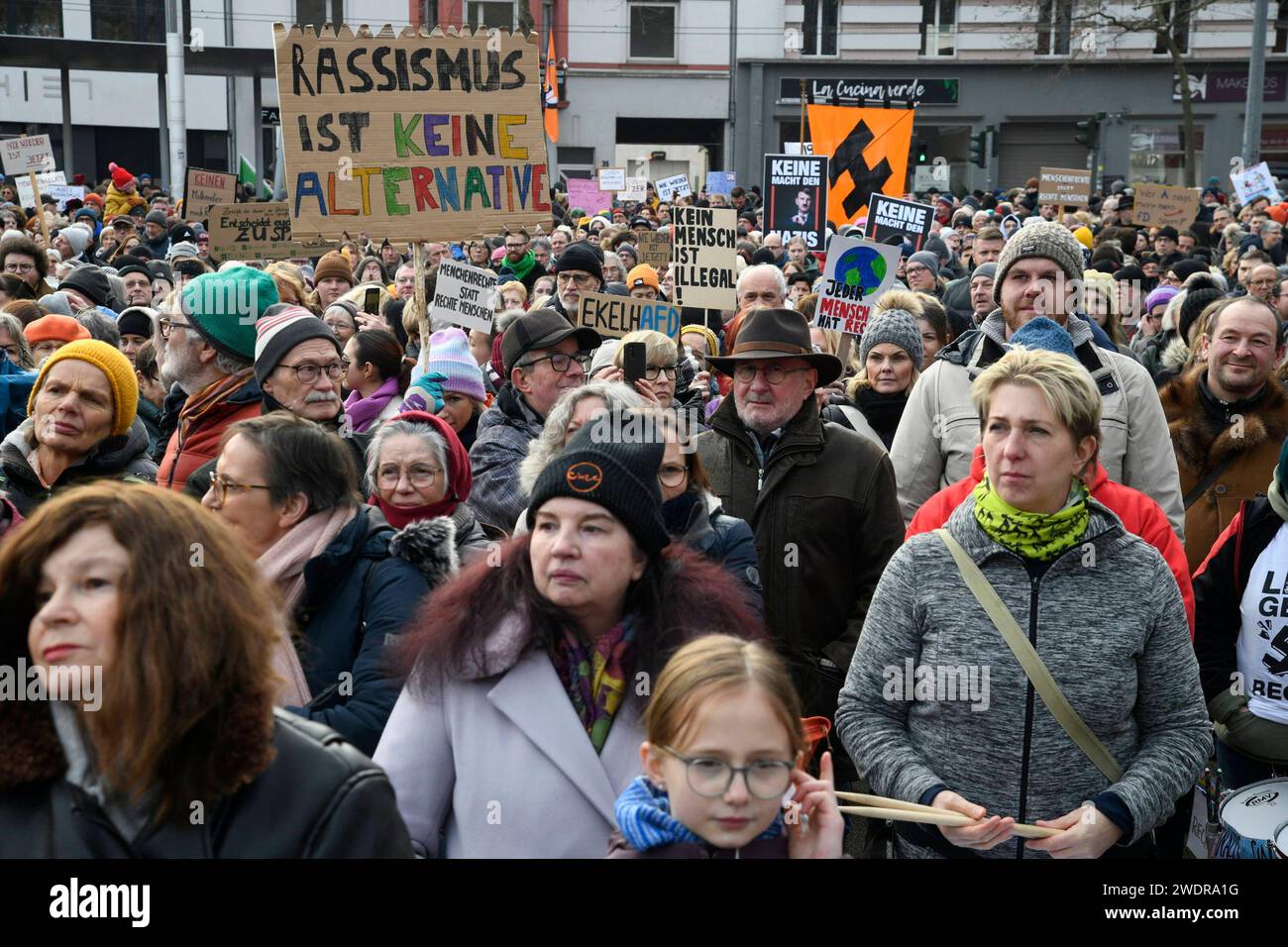 Die Kundgebung und Demo gegen die AfD am Sonntag 21.01.2024 in ...