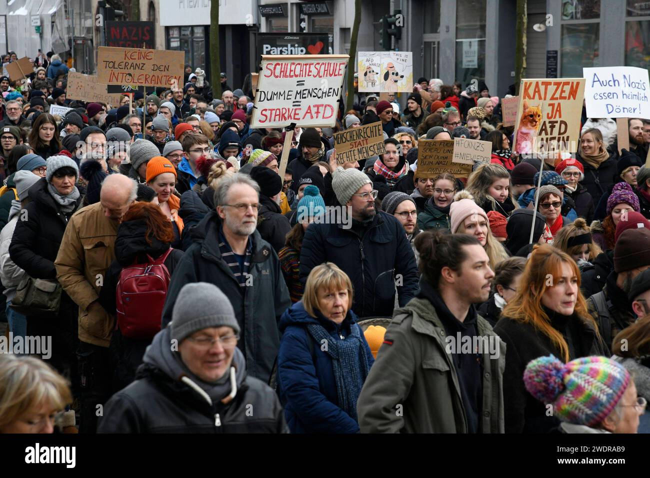 Die Kundgebung und Demo gegen die AfD am Sonntag 21.01.2024 in ...
