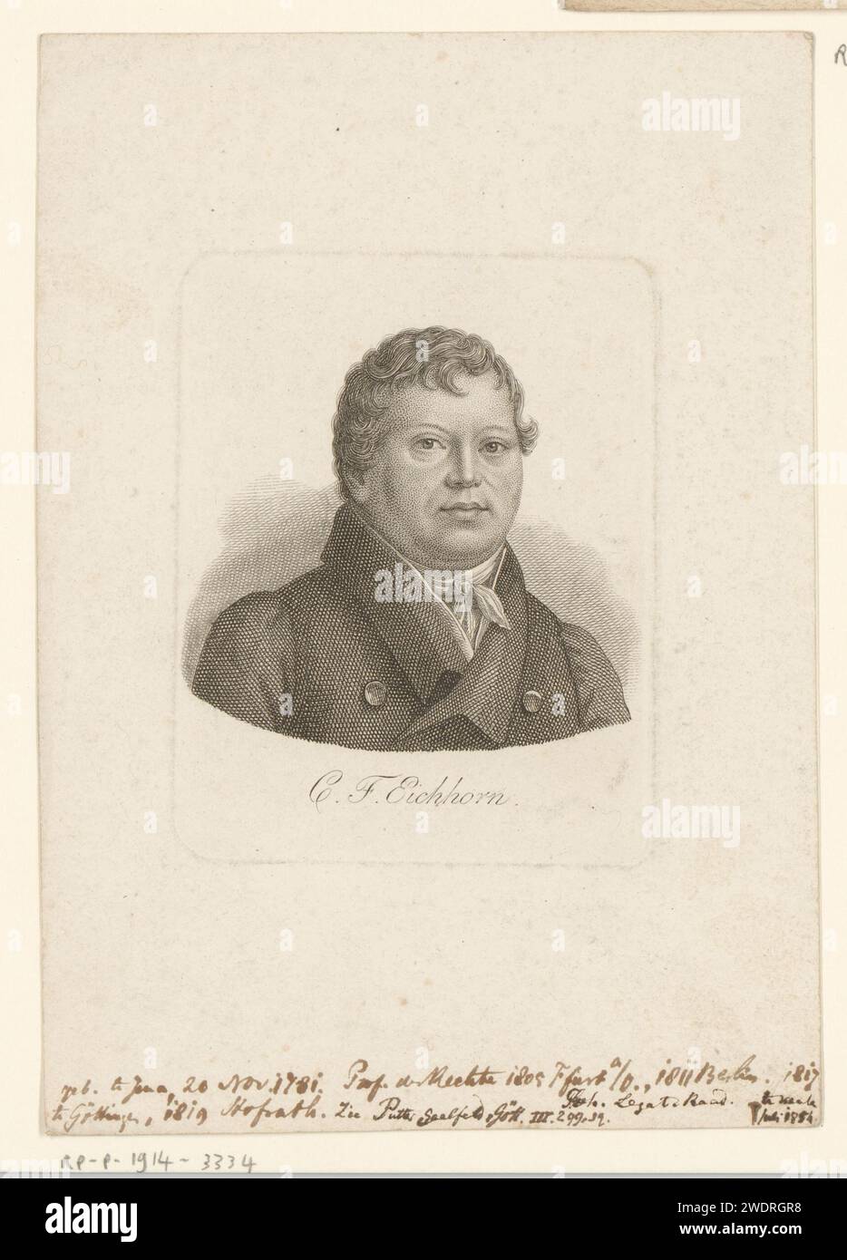 Portrait van Karl Friedrich Eichhorn, Ernst Ludwig Riepenhausen, 1775