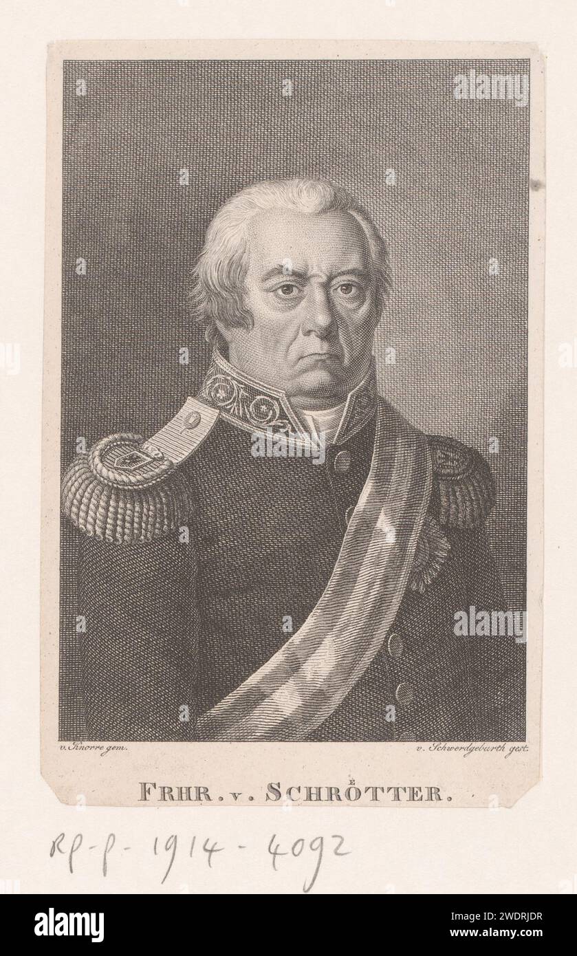 Portrait van Friedrich Leopold, Freiherr von Schrötter, Carl August