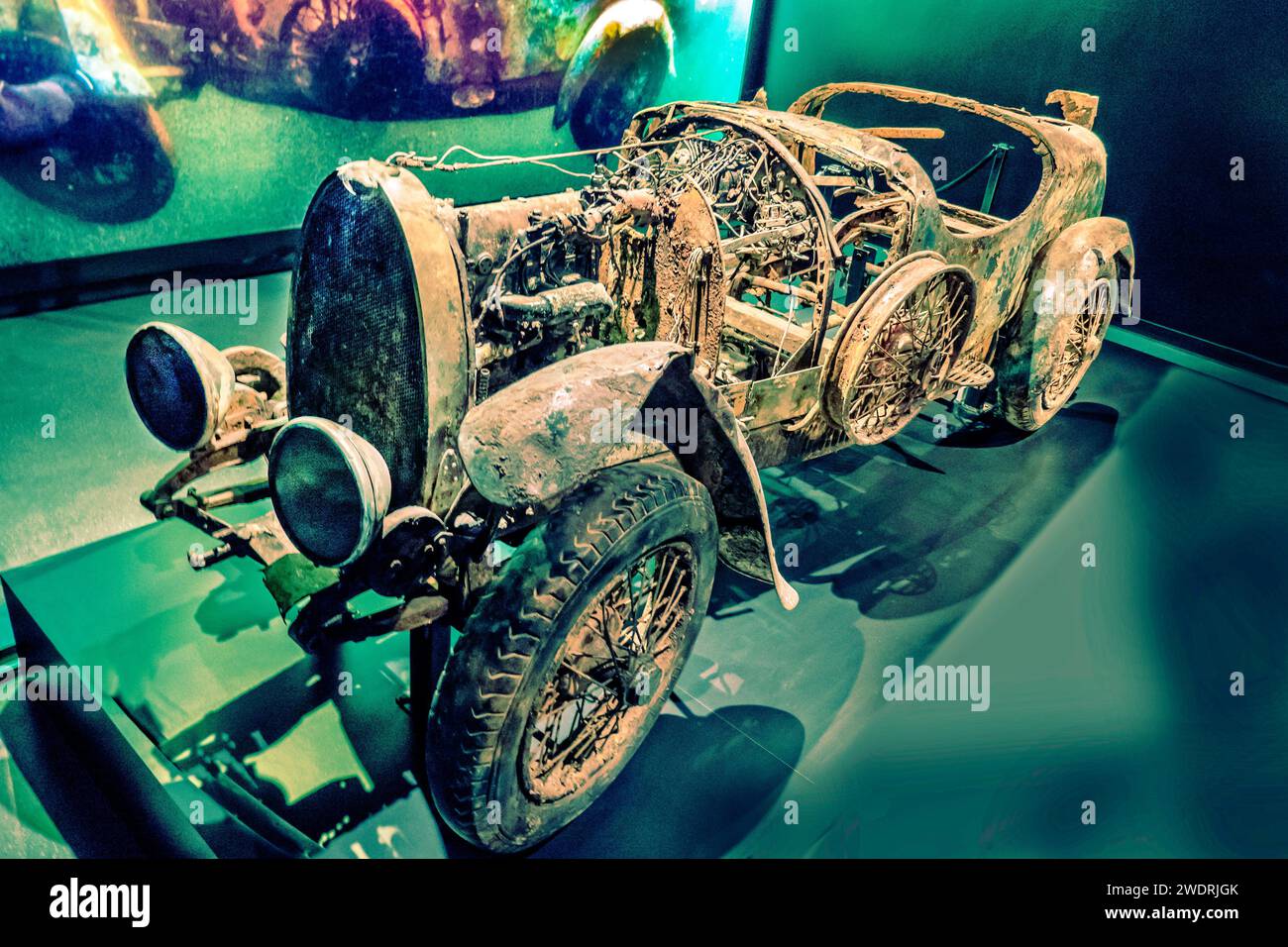 1925 Bugatti Type 22 Brescia rescued from Lake Maggiore Mullin Automotive Museum Oxnard California USA Stock Photo