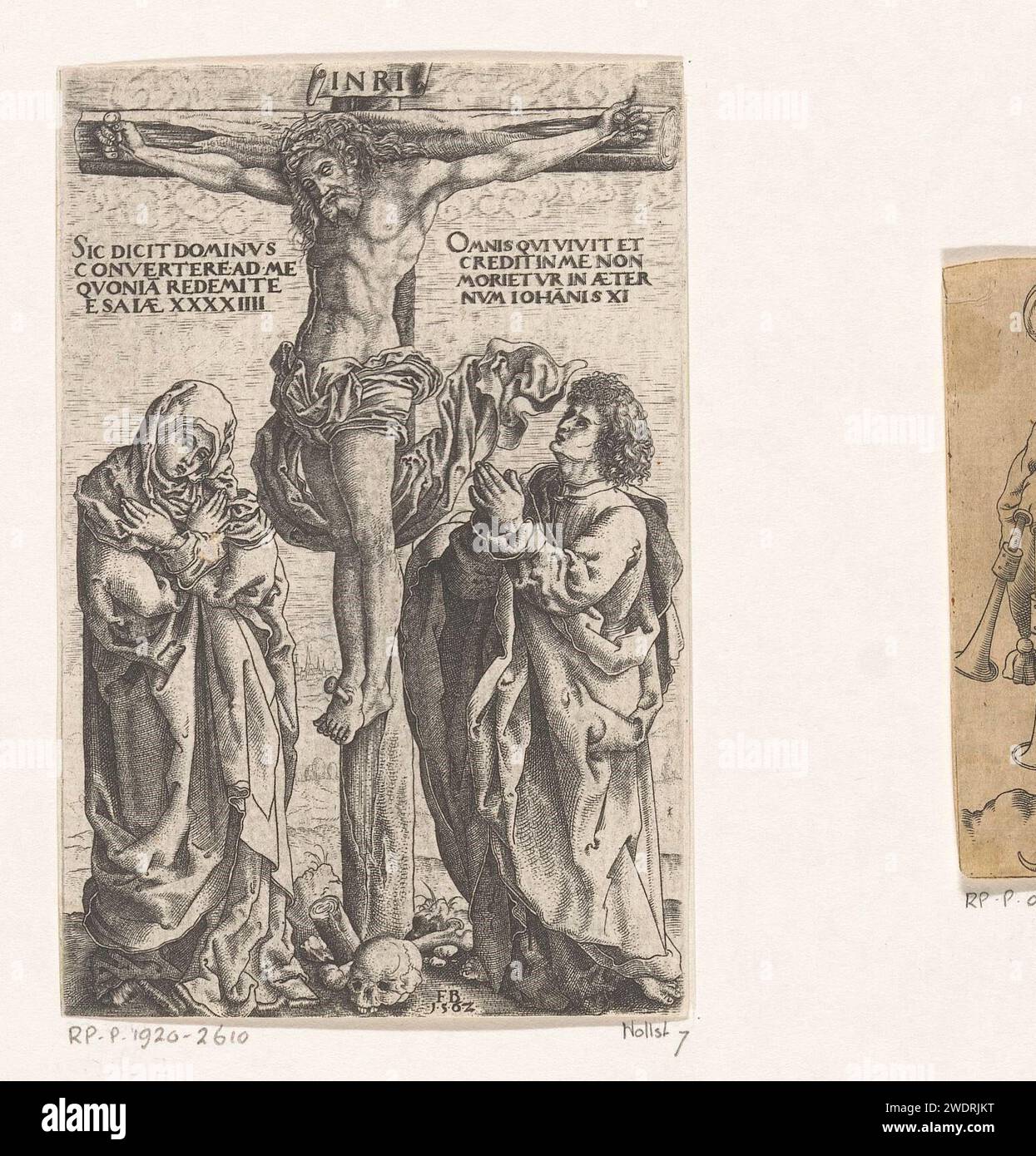 Christ on the Cross, Franz Isaac Brun, 1562 print Germany paper ...