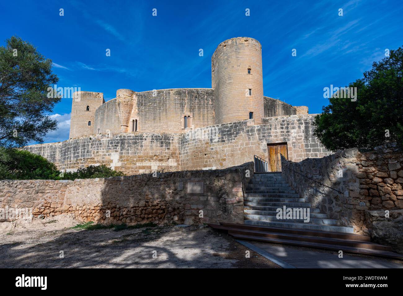 Bellver Castle, Palma, Mallorca, Balearic islands, Spain, Mediterranean, Europe Stock Photo