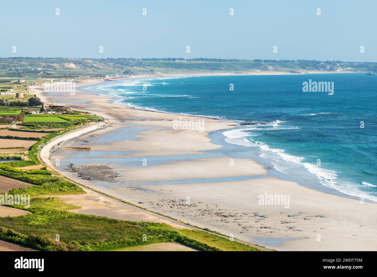 St. Ouens Bay beach, Jersey, Channel Islands, Europe Stock Photo