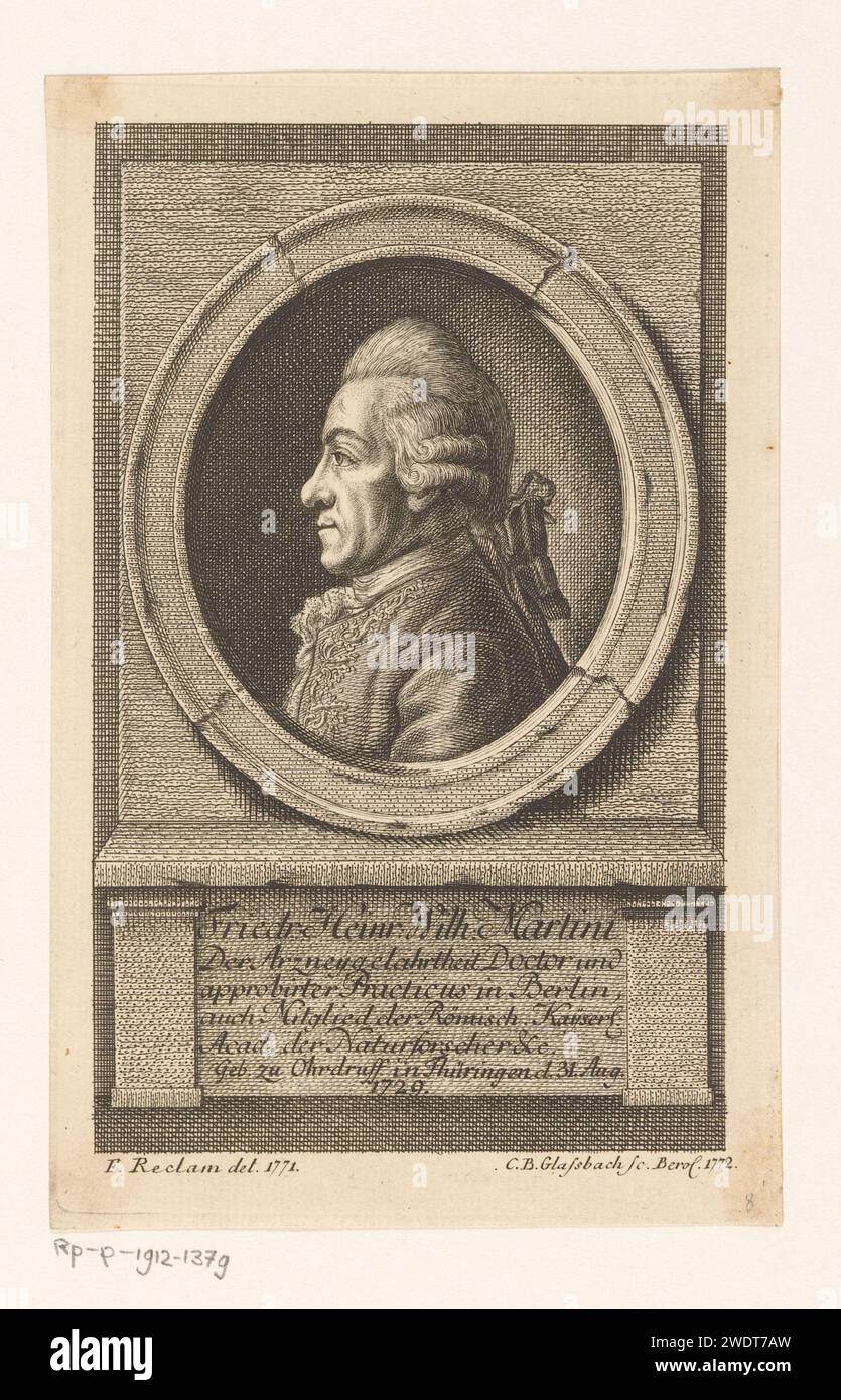 Portrait van Friedrich Heinrich Wilhelm Martini, Christian Benjamin ...