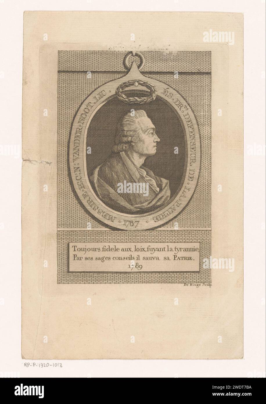 Portrait of Hendrik Karel Nicolaas van der Noot, De Bouge, 1789 print