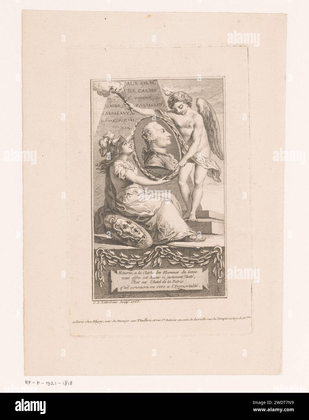 Portrait of PierreLaurent Buirette de Belloy, worn by Minerva and a