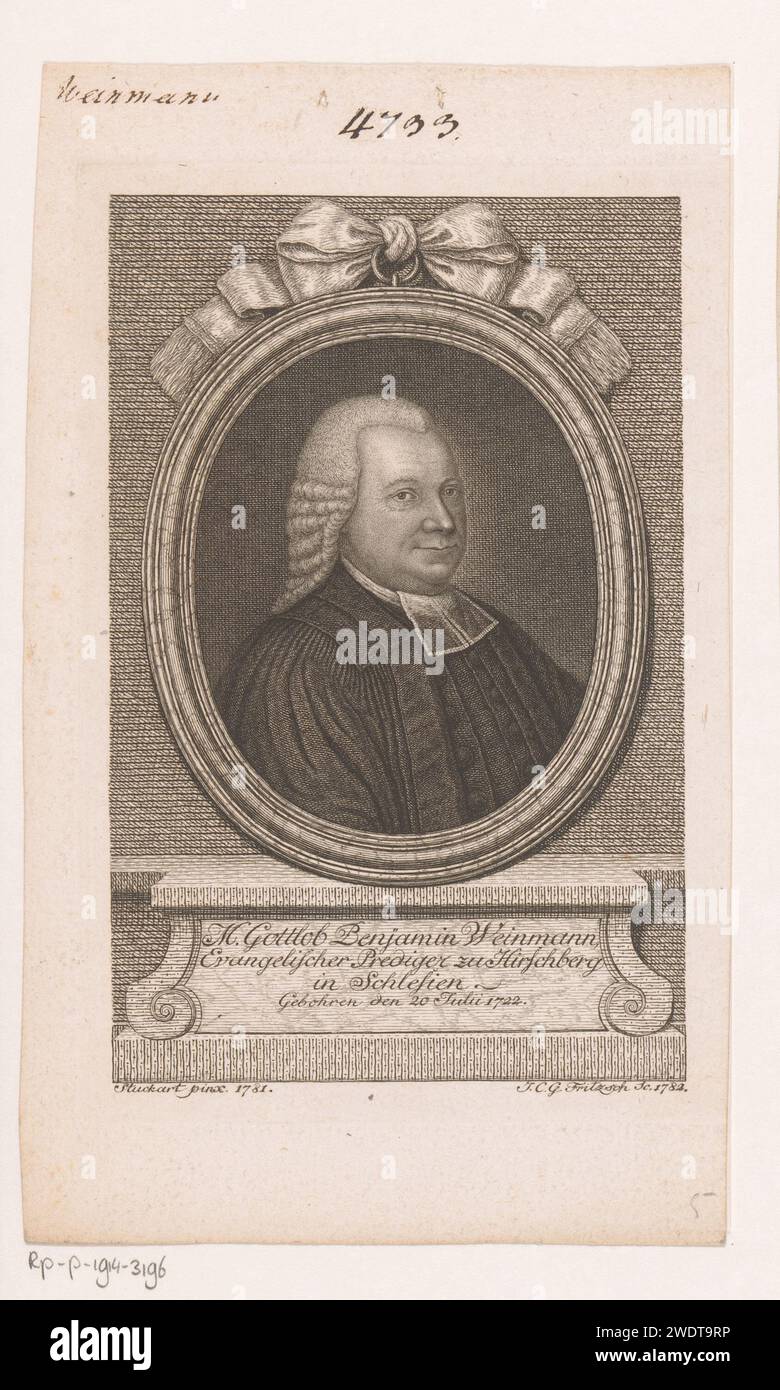 PortraT van Gottlob Benjamin Weinmann, Johann Christian Gottfried ...